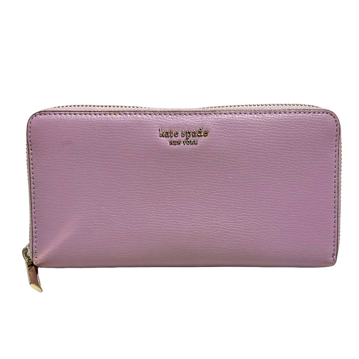 Kate spade ケイトスペード 長財布 - PWRU7599 ライトパープル ラウンドファスナー レザー