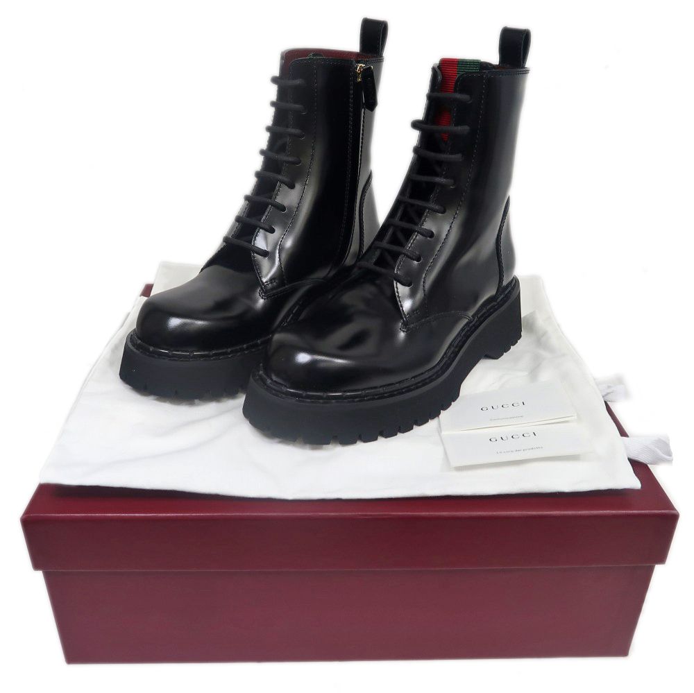  名東 グッチ アンクルブーツ 794394 サイズ38 1 2 黒 レディース シューズ アパレル 女 靴 その他 ブーツ