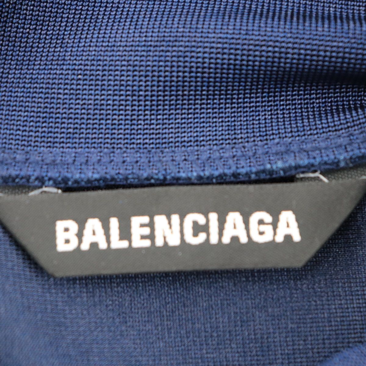 美品 バレンシアガ 20年 オーバーサイズ ハイネック カットソー レディース ポリエステル ネイビー XS BALENCIAGA