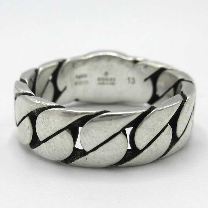 グッチ リング GUCCI アンティーク加工 シルバー925 701612 J8410 8414  