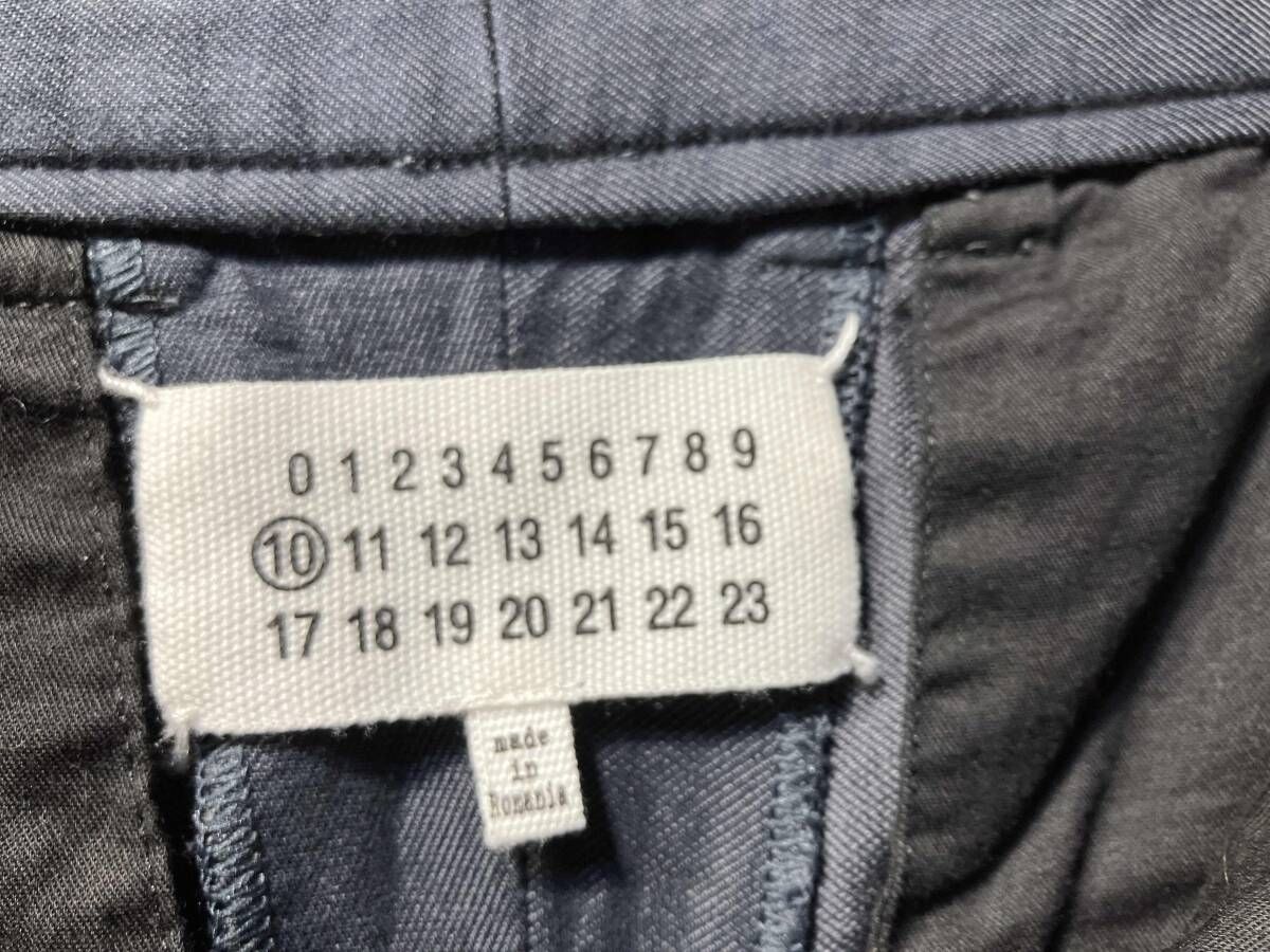 16 ss Maison Margiela 14 linen trousers リネントラウザー ネイビー サイズ46 メゾンマルジェラフォーティーン