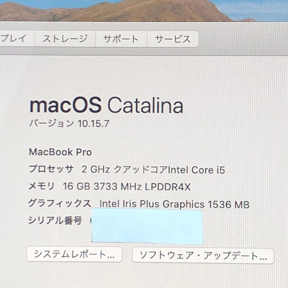 本体のみ】Apple MacBook Pro (13インチ, 2020, Thunderbolt 3ポート x