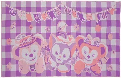 中古】雑貨 ダッフィー＆シェリーメイ＆ジェラトーニ ガーゼバスタオル