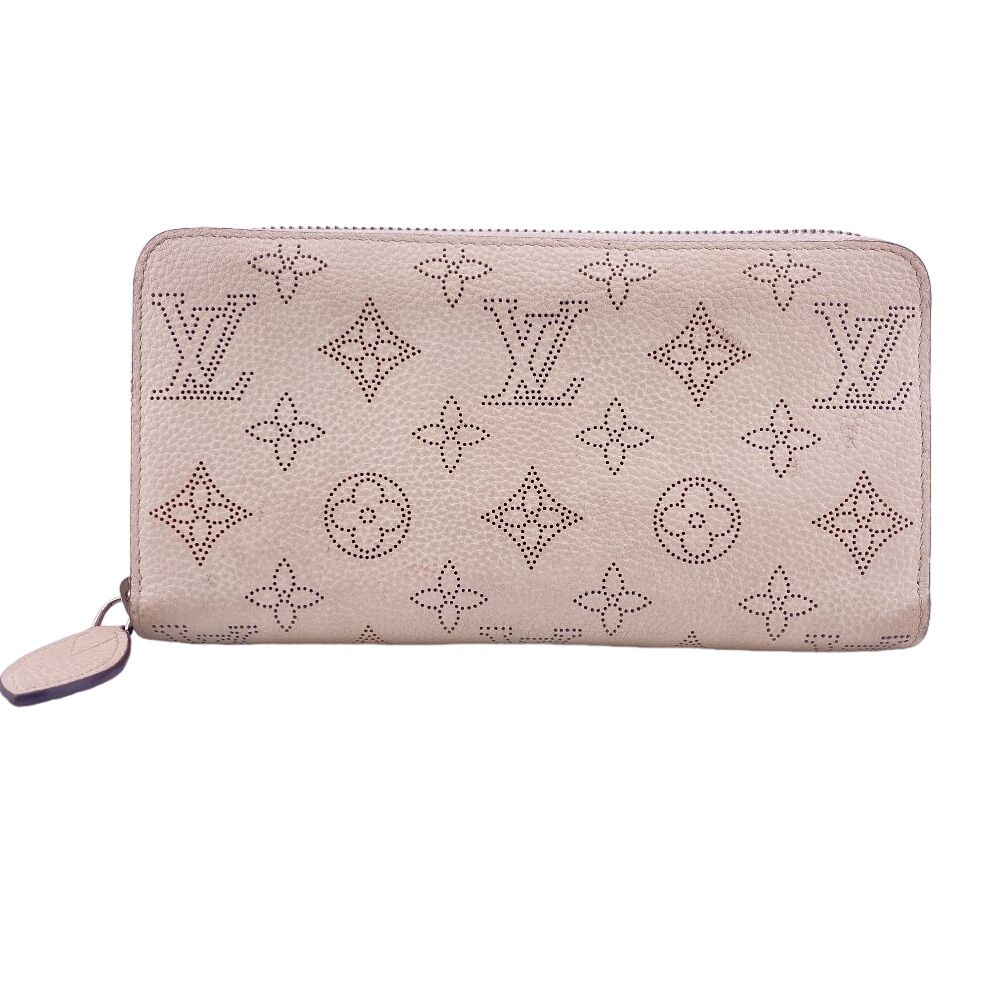 LOUIS VUITTON/ルイヴィトン ビトン ジッピーウォレット マヒナ レザー 長財布 ホワイト レディース ブランド