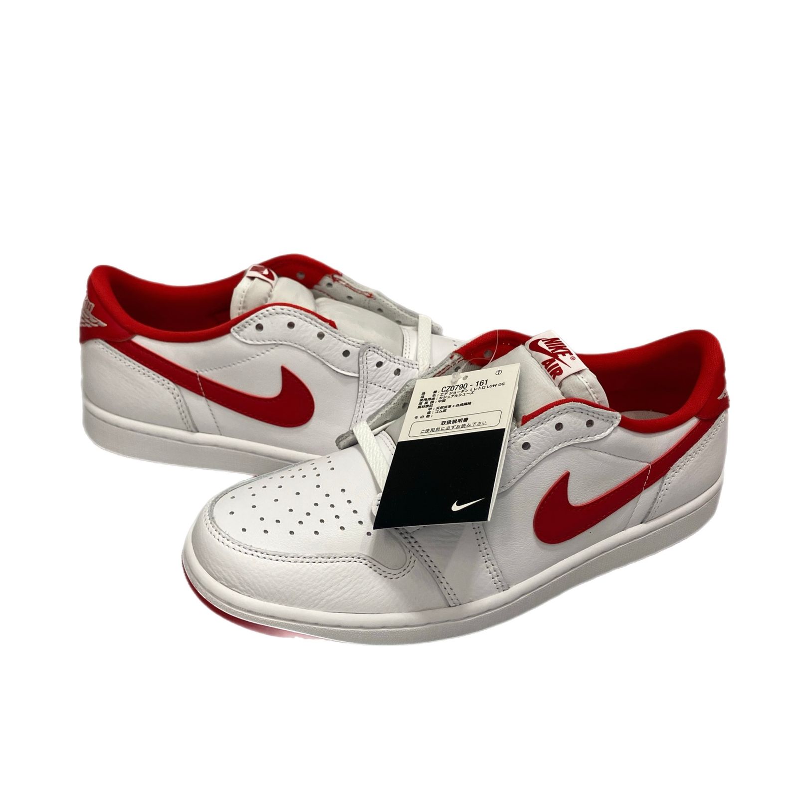 Nike Air Jordan 1 Retro Low OG White and University Red ナイキ 