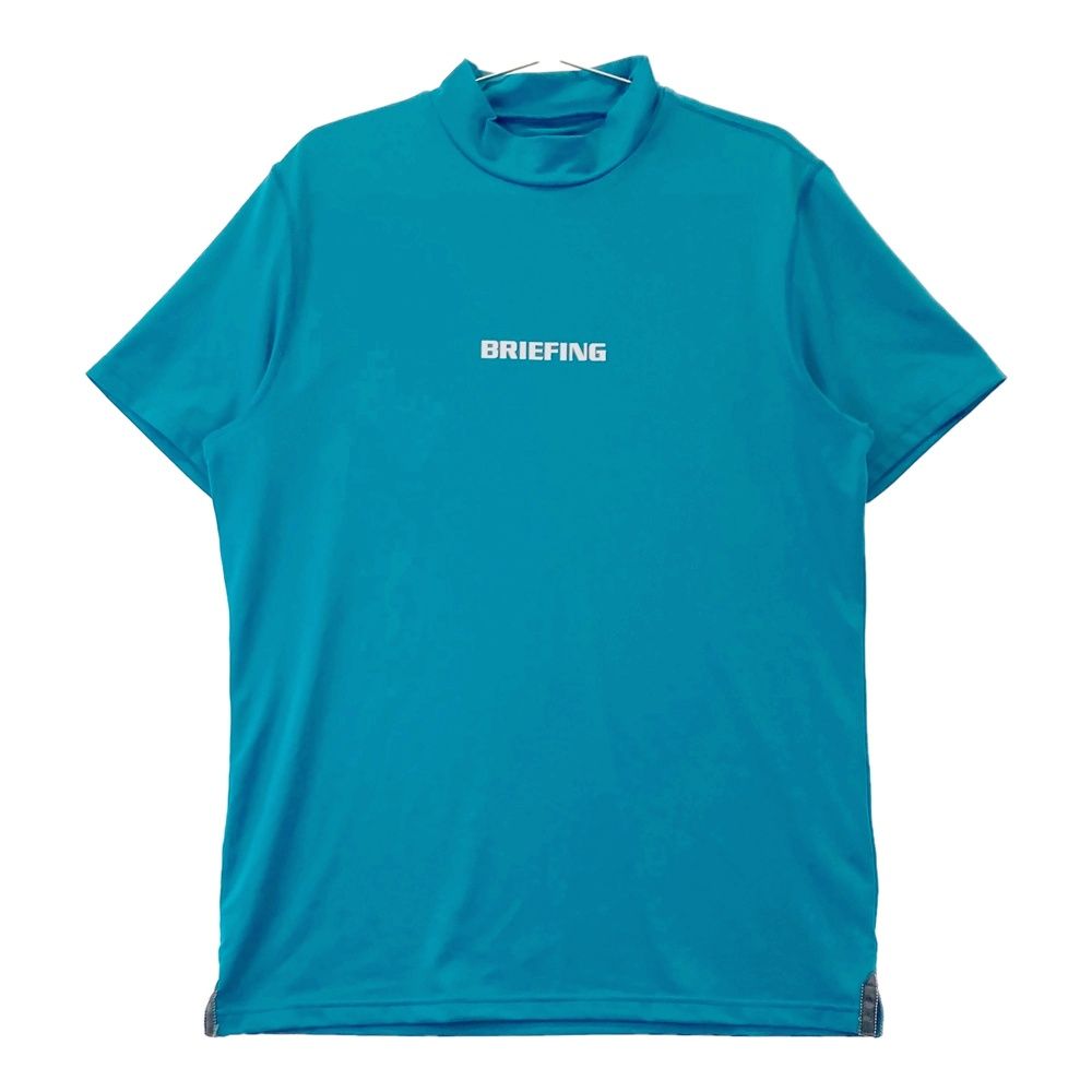 サイズ L BRIEFING GOLF ブリーフィング ハイネック 半袖Tシャツ バックロゴ ブルー系 240101424317 ゴルフウェア メンズ ストスト