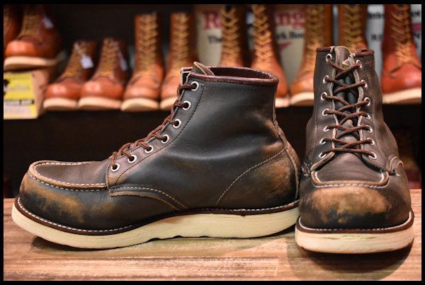 8.5E 中古 犬タグ 98年】レッドウィング 8180 アイリッシュセッター 緑 カンガタン グリーン 編み上げ ブーツ redwing  HOPESMORE【EA372】 - メルカリ