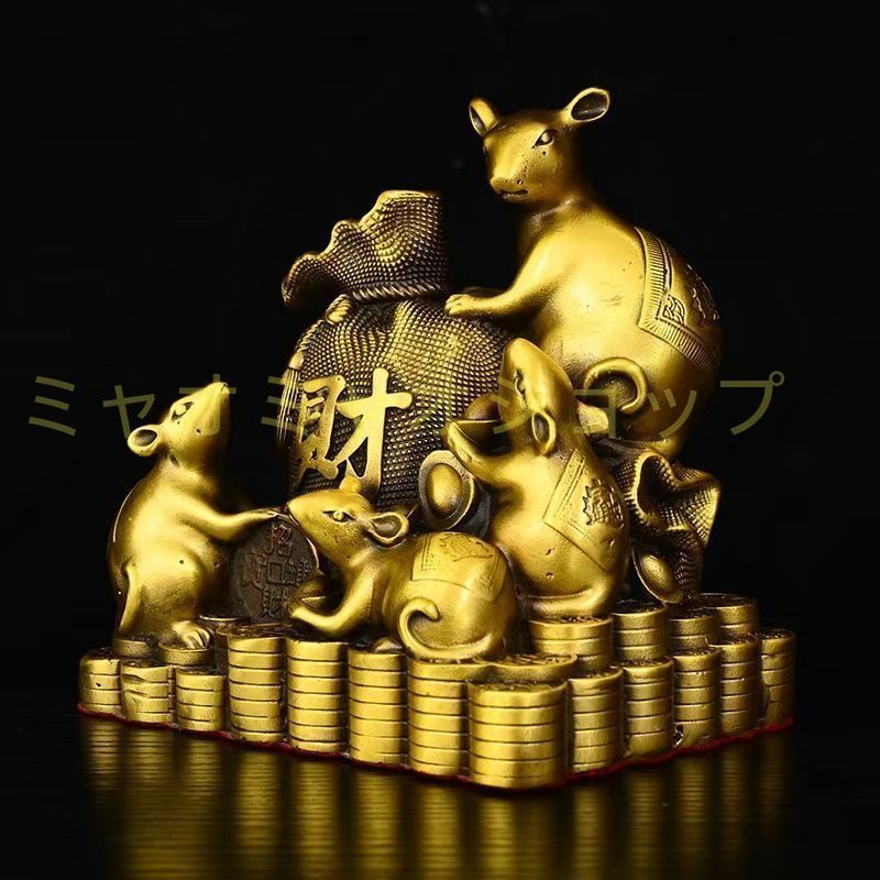 ネズミ　干支　置物　縁起物　金属製　リアル 干支 置物（銀製）鼠・ねずみ・ネズミ 子鼠 伏 : 京都工芸舎