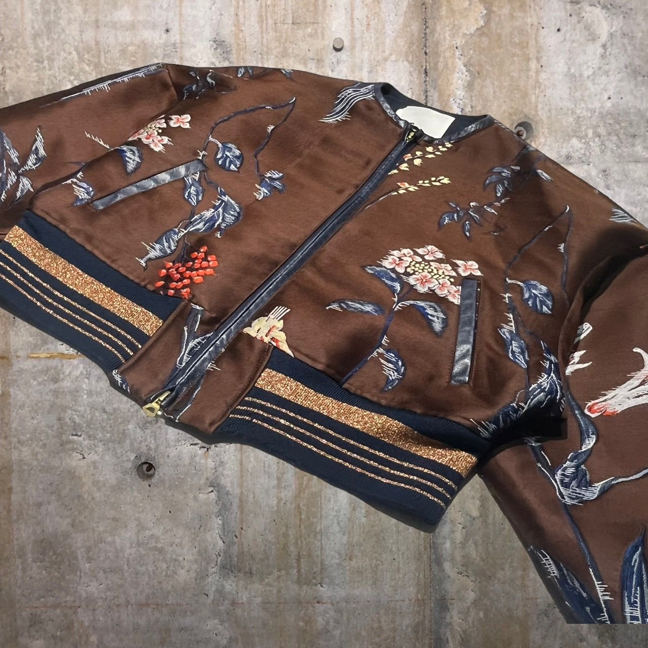 mame kurogouchi(マメクロゴウチ) 18AW double cloth flower brouson