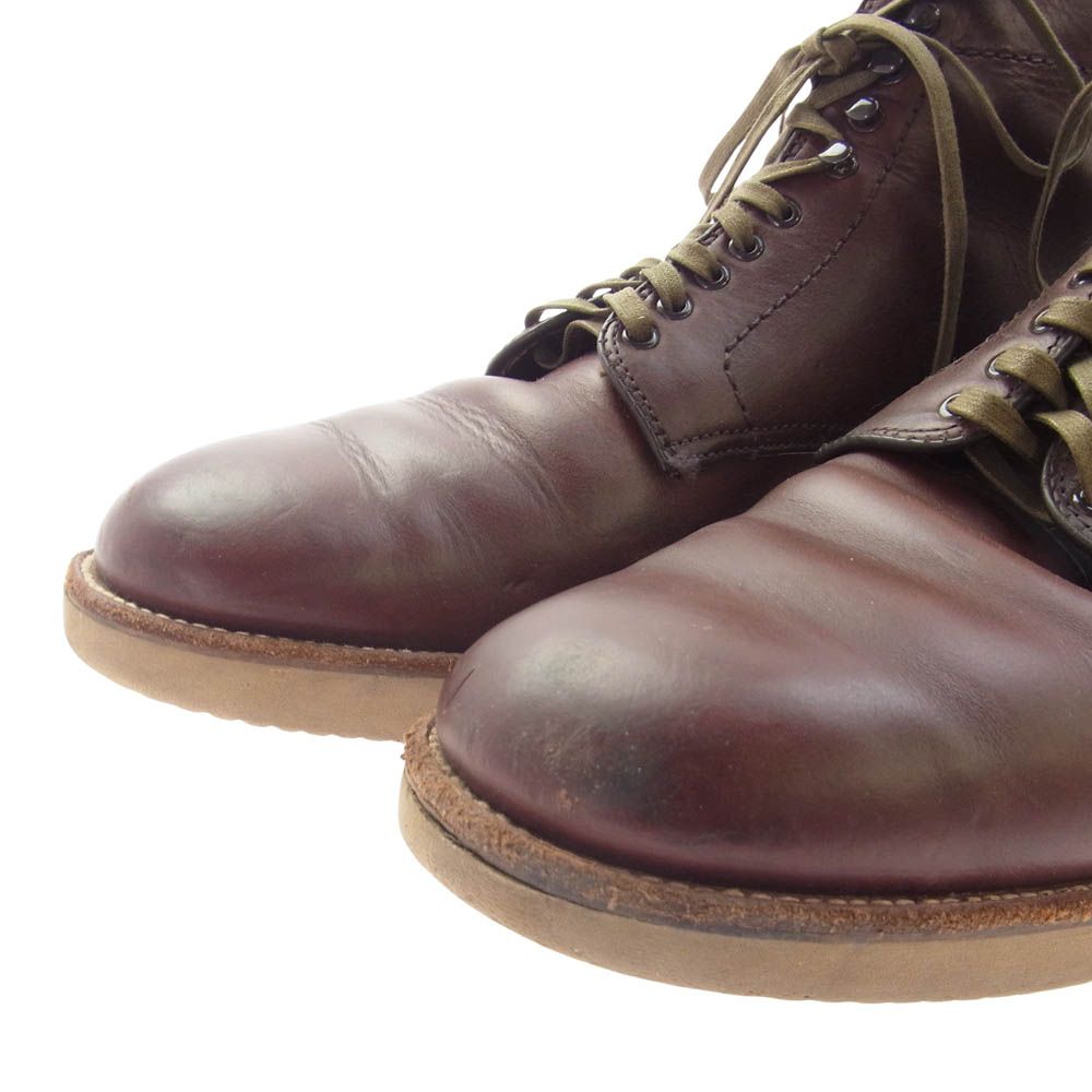 ALDEN オールデン 45960 H クロムエクセルレザー プレーントゥー レースアップブーツ ブラウン系 9 D