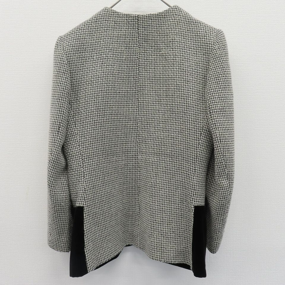 19時まで値下ヴィンテージ イヴサンローラン ジャケット ウール 千鳥格子 grm-6879_003.jpg