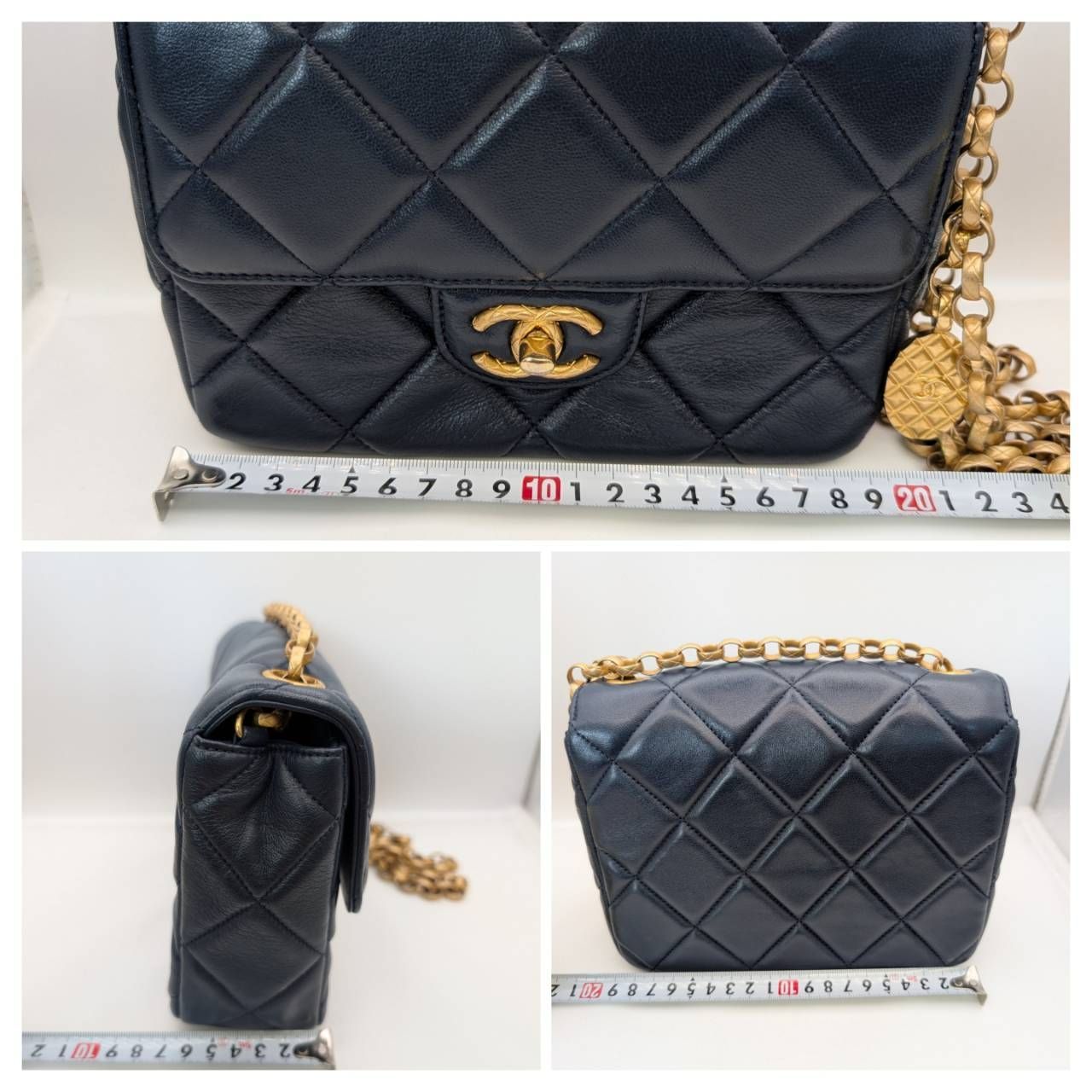 CHANEL シャネル ラムスキン ショルダーバッグ キルティング加工