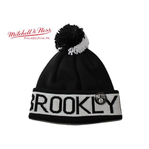 ミッチェルu0026ネス ニット帽 ビーニーキャップ 帽子 メンズ レディース MITCHELLu0026NESS NBA ブルックリン ネッツ ワンサイズ