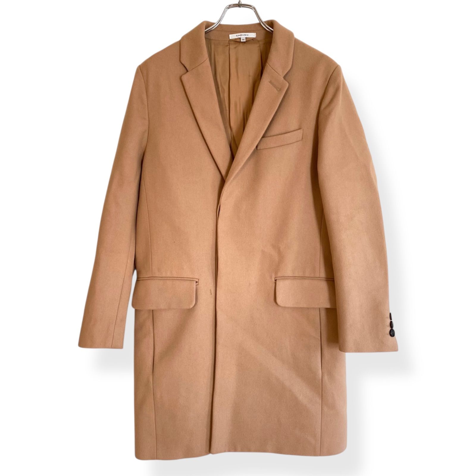 CARVEN カルヴェン ベージュ テーラードコート ロングコート ウール70