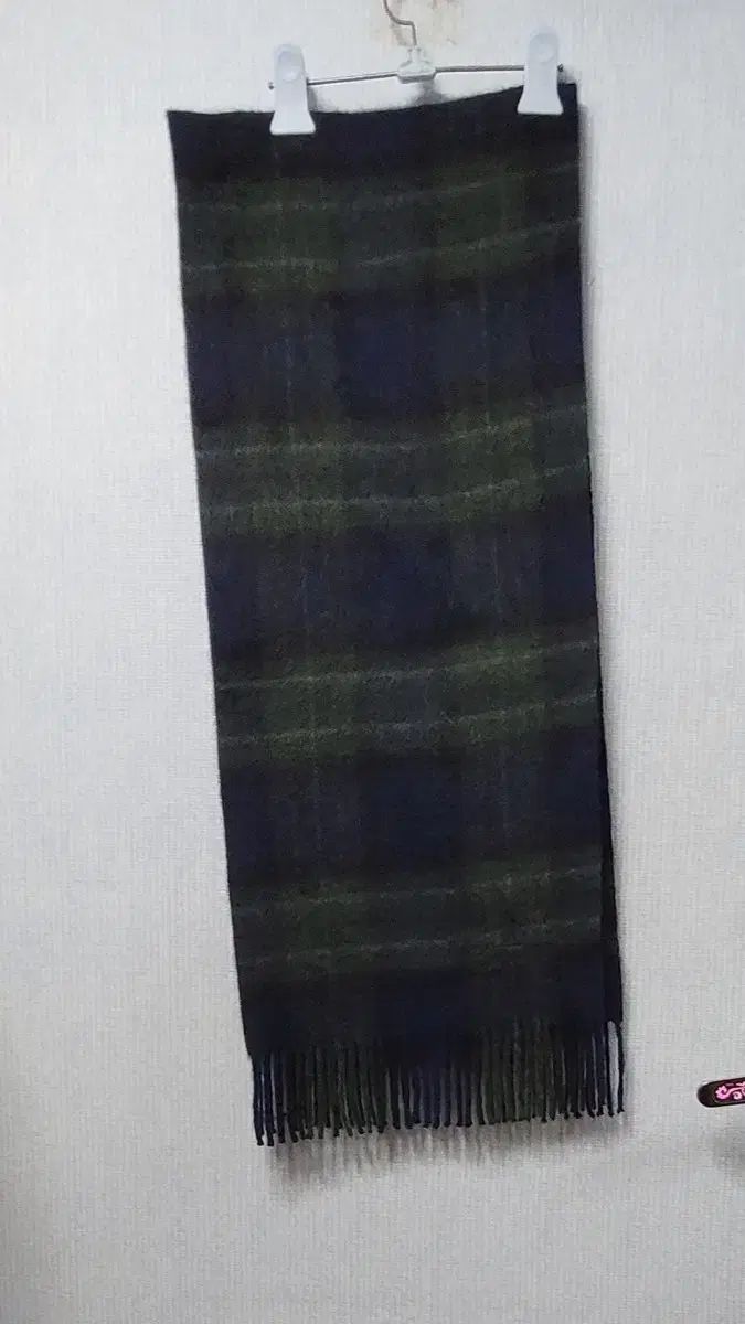 LANVIN ランバン ネイビー|グリーン CHECK チェック マフラー