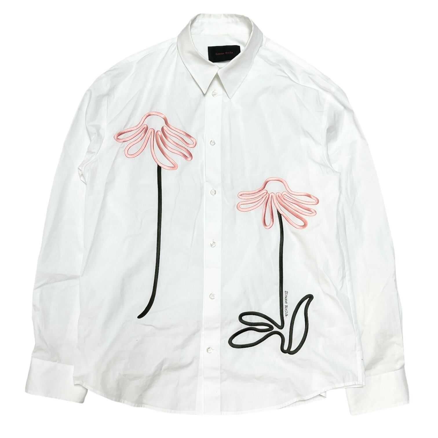 Simone Rocha Flower Embroidery Shirts