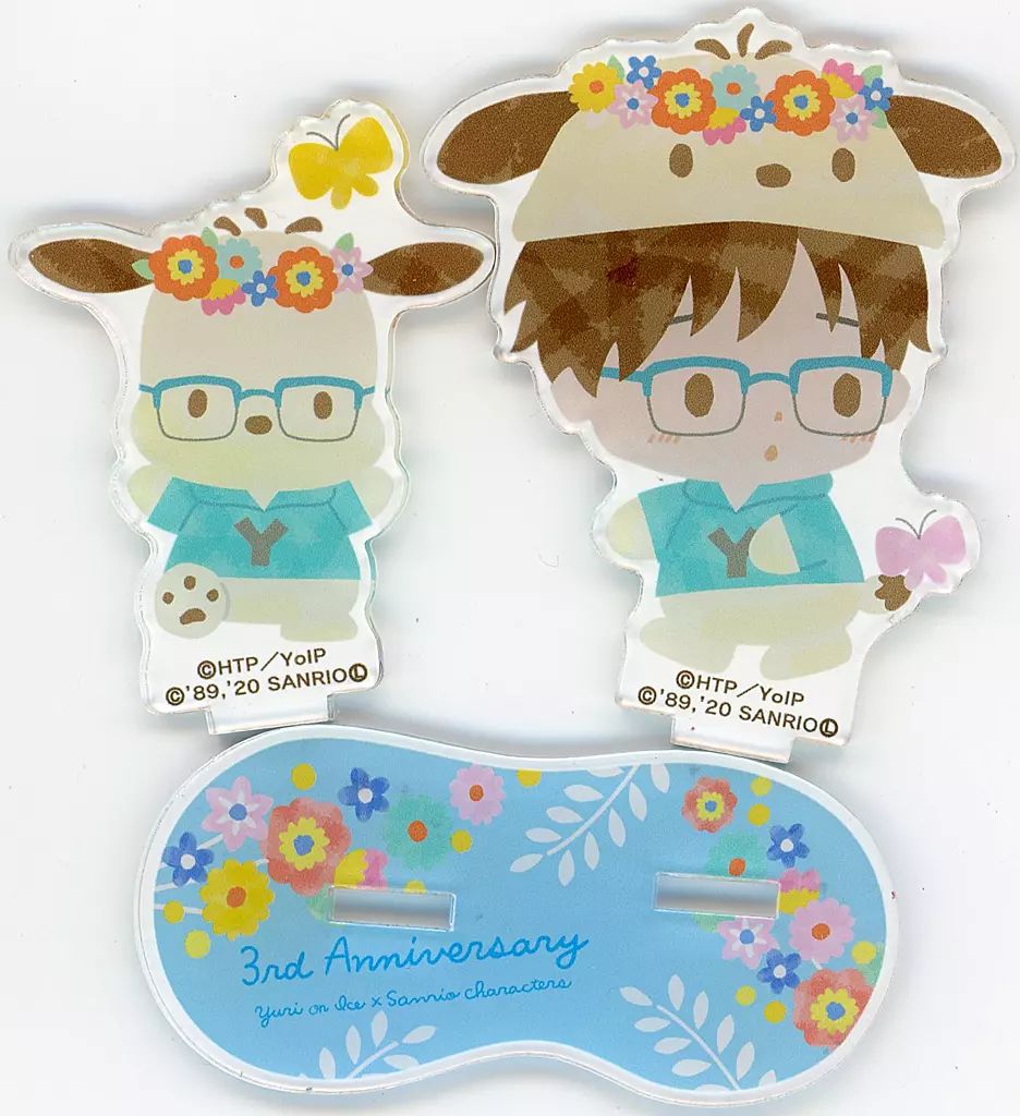 中古】アクリルスタンド・アクリルパネル 勝生勇利×ポチャッコ B