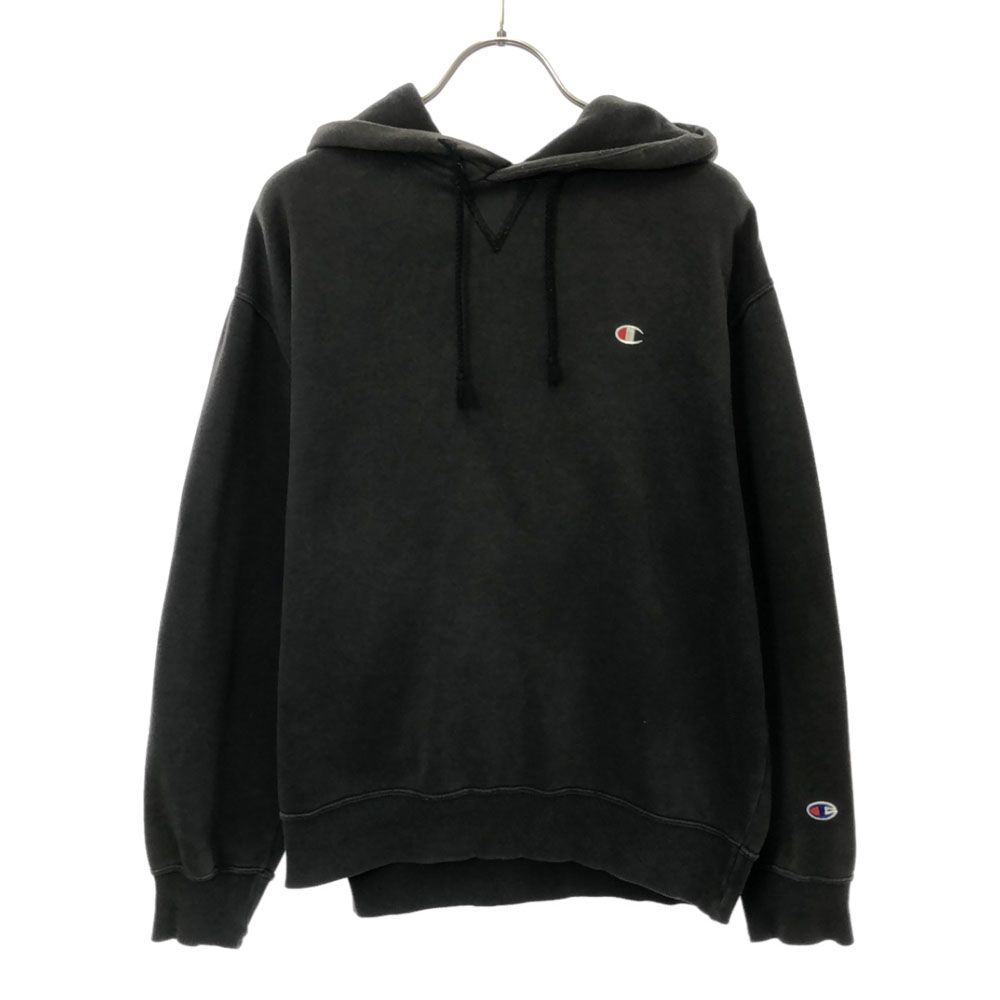チャンピオン 90s オールド 日本規格 長袖 スウェットパーカー M チャコールグレー系 Champion 裏起毛 メンズ