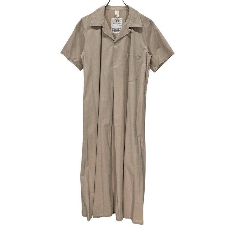 Y's オープンカラープルオーバーコットンロングシャツワンピース 半袖