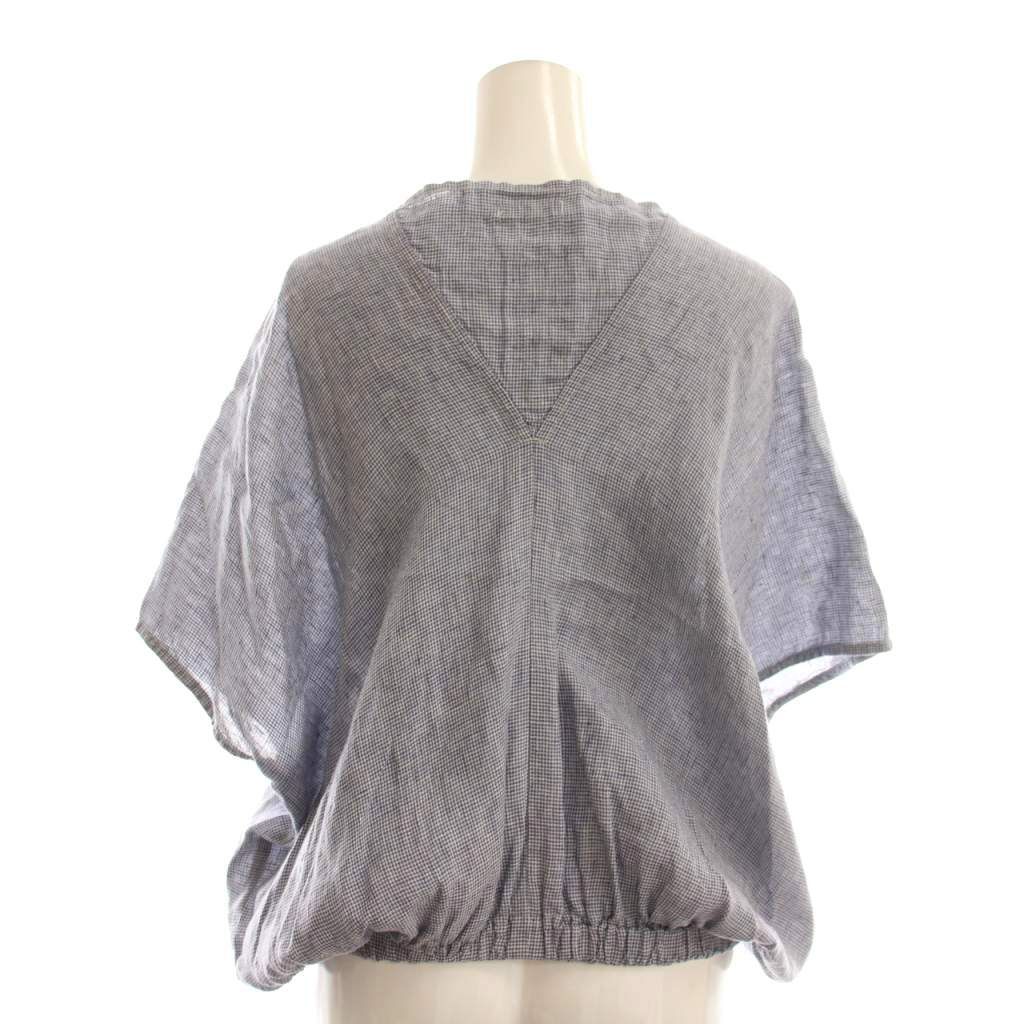 フォグリネンワーク　ブラウス フォグリネンワーク fog linen work チェック Vネック リネン