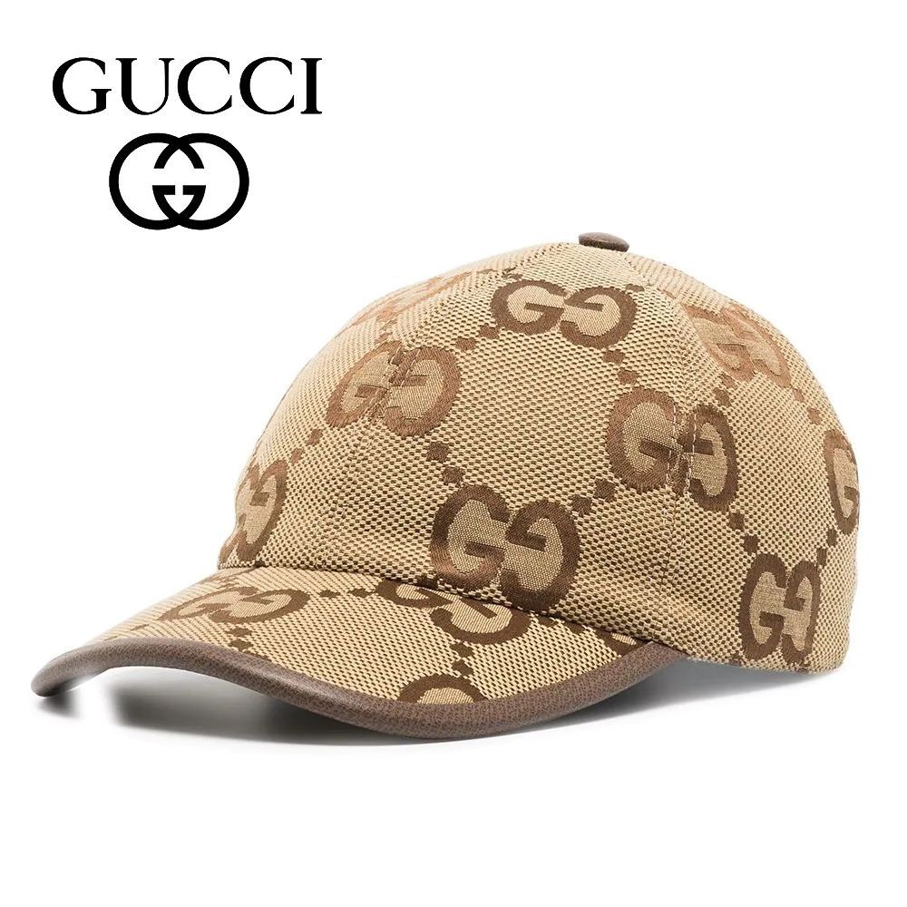 12 GUCCI ジャンボ GGキャンバス ベースボールキャップ 帽子 男女兼用