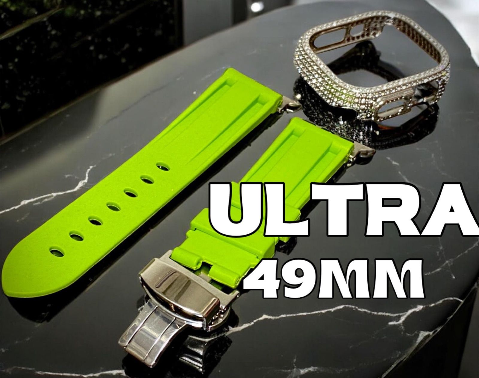 Ultra 49mm アップルウォッチ ケースキラキラ カスタム カバー Apple Watch ウルトラ ウルトラ2 メンズ レディース 30