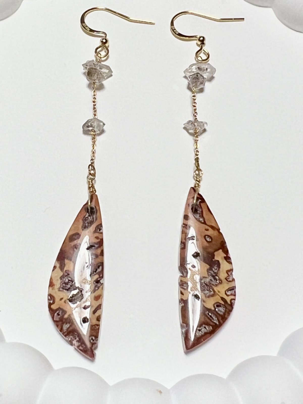 14kgf シュガーパームルート ピアス 14kgf ロングパームルート ピアス