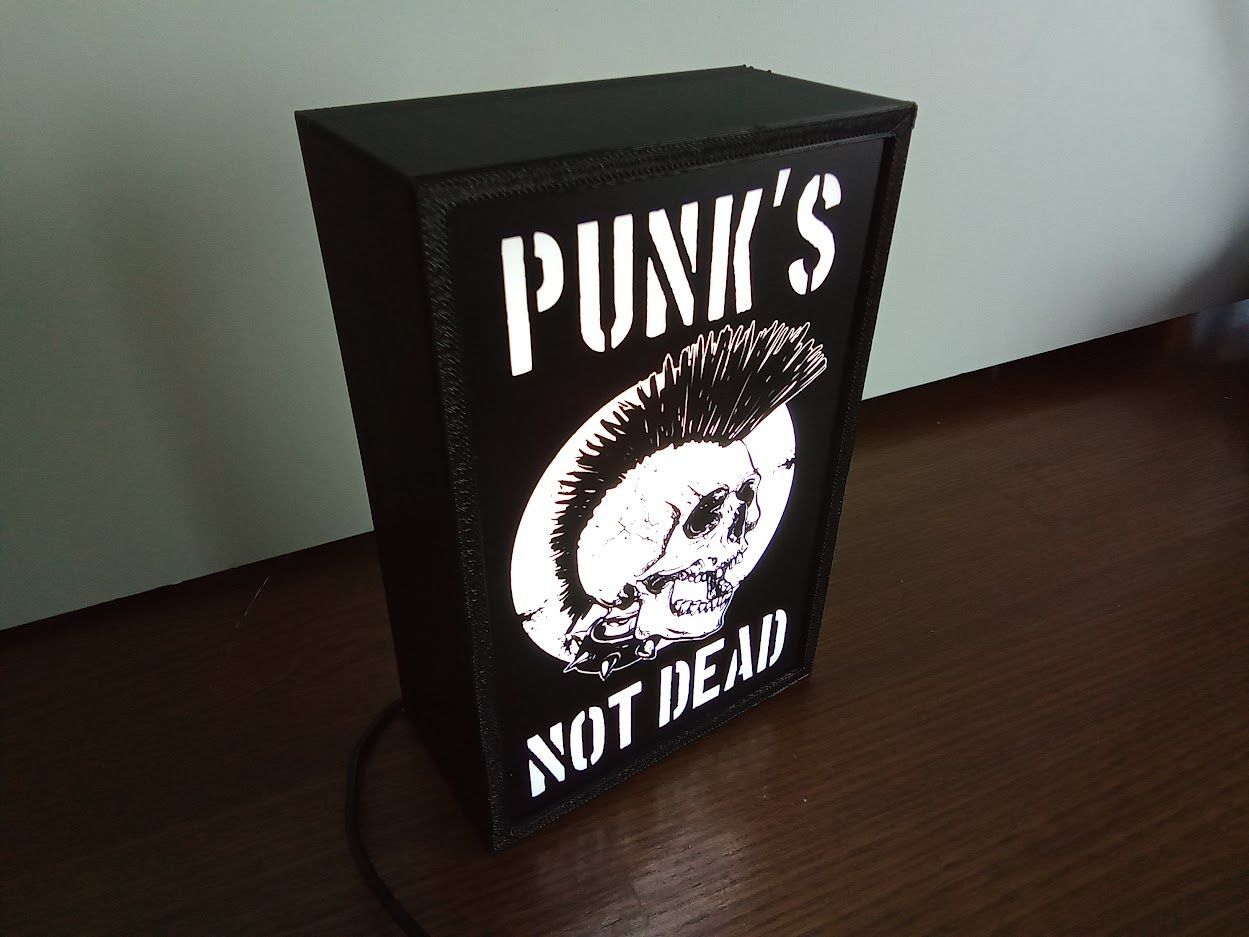 PUNK`S NOT DEAD パンクロック 置物 雑貨 LEDライトBOXミニ - R&R