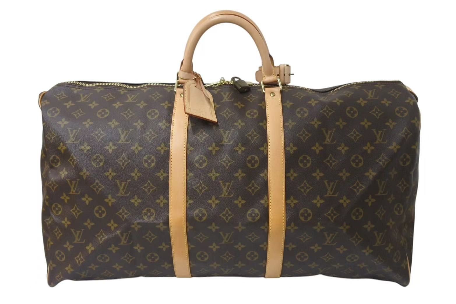 LOUIS VUITTON ルイヴィトン キーポル60 ボストンバッグ M41422 モノグラム PVC レザー ブラウン 4b000794