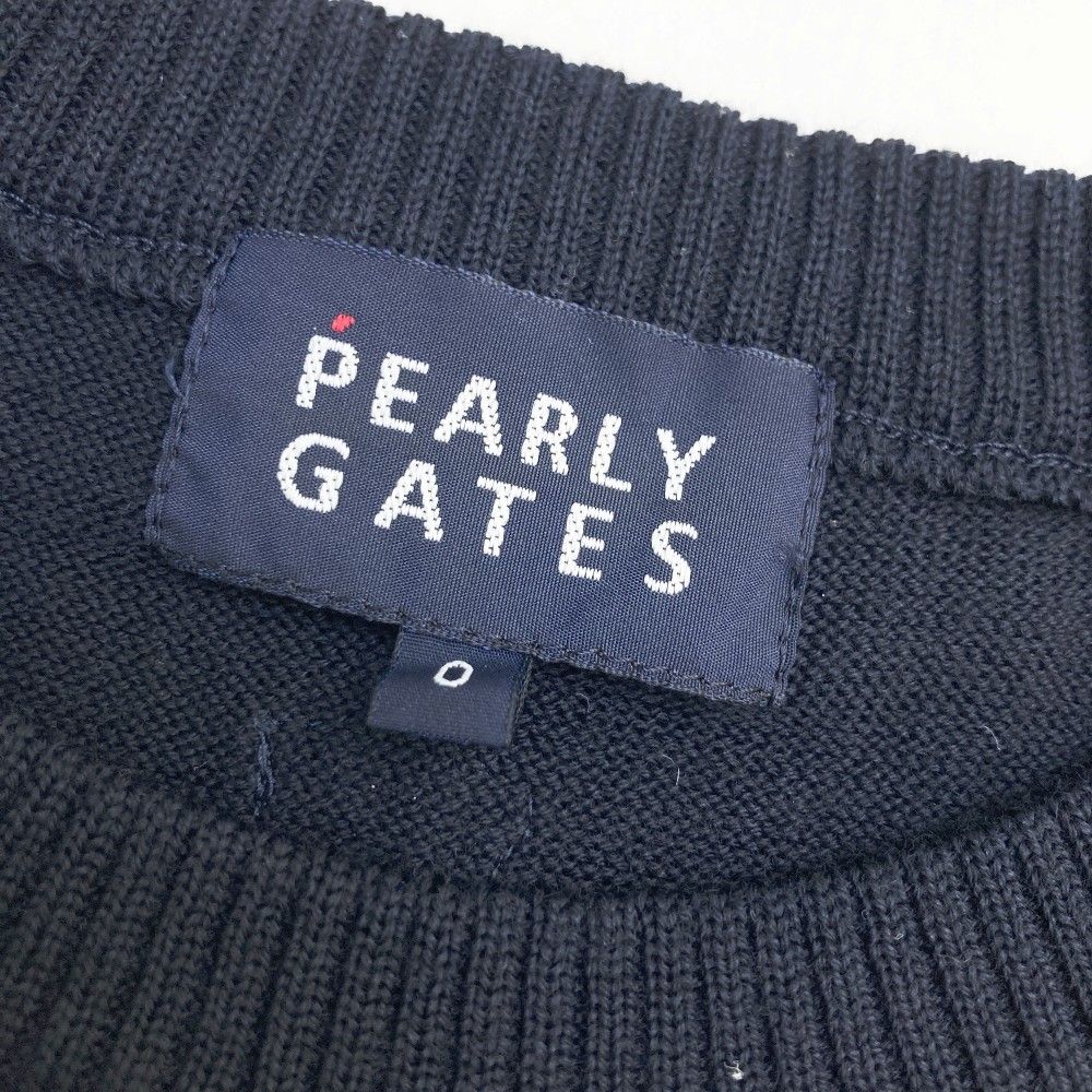 サイズ：0 PEARLY GATES パーリーゲイツ ニットベスト ネイビー