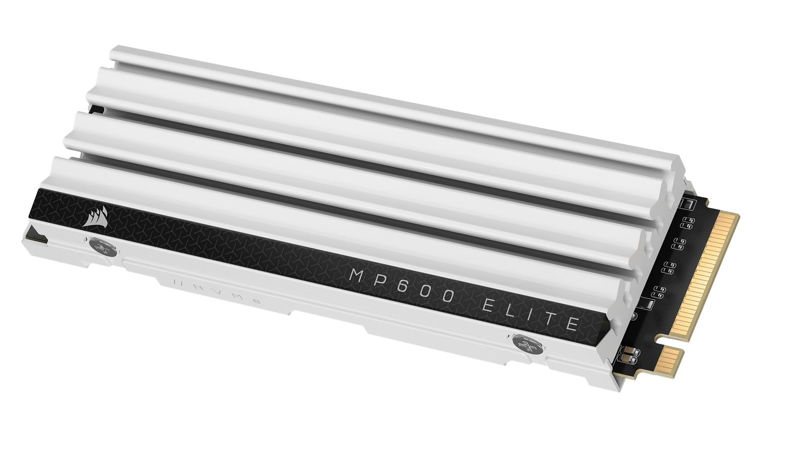 CORSAIR MP600 ELITE 1TB PCIe Gen4 x4 NVMe M.2 SSD PlayStation 5|PS5 適用 M.2 2280 フォームファクタ 薄型アルミニウム製ヒートシンク 高密度 3D TLC NAND ホワイト C