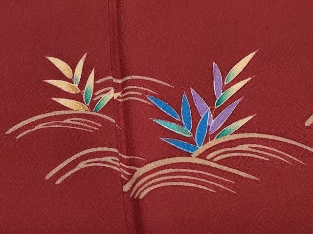 平和屋着物●皇室デザイナー　中村乃武夫　訪問着　立波草花文　金彩　正絹　逸品　CAAZ1178vf 平和屋着物○皇室デザイナー 中村乃武夫 訪問着 立波草花文 金彩 正絹 逸品