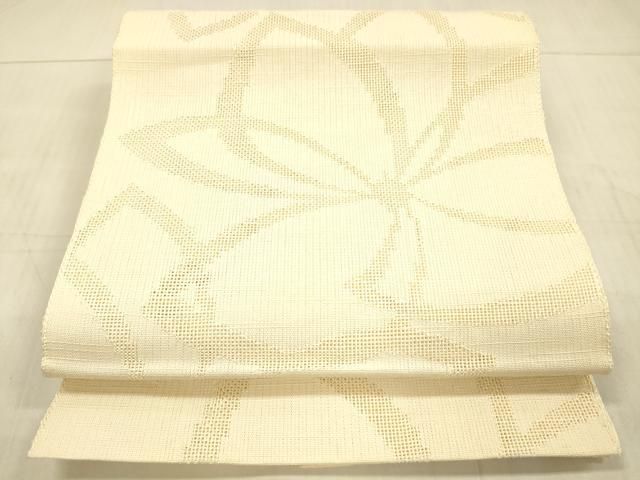 平和屋着物＊夏物 八寸名古屋帯 流水花文 未使用 AAAW9005jh