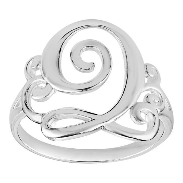 【送料無料】 プリムローズ レディース リング アクセサリー Womens PRIMROSE Sterling silver polished monogram initial B band ring size 7. Q