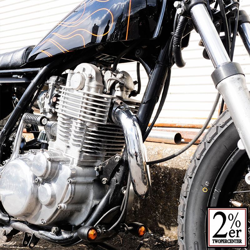 ひ*ー様 SR400/500 トランペットマフラー SR400/500 スリップオン トランペットマフラー ロングベル / 2