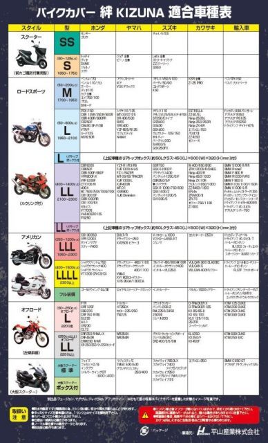 平山産業 バイクカバー 絆 ロードスポーツLL BOX付 KIZUNA-LBOX グレー