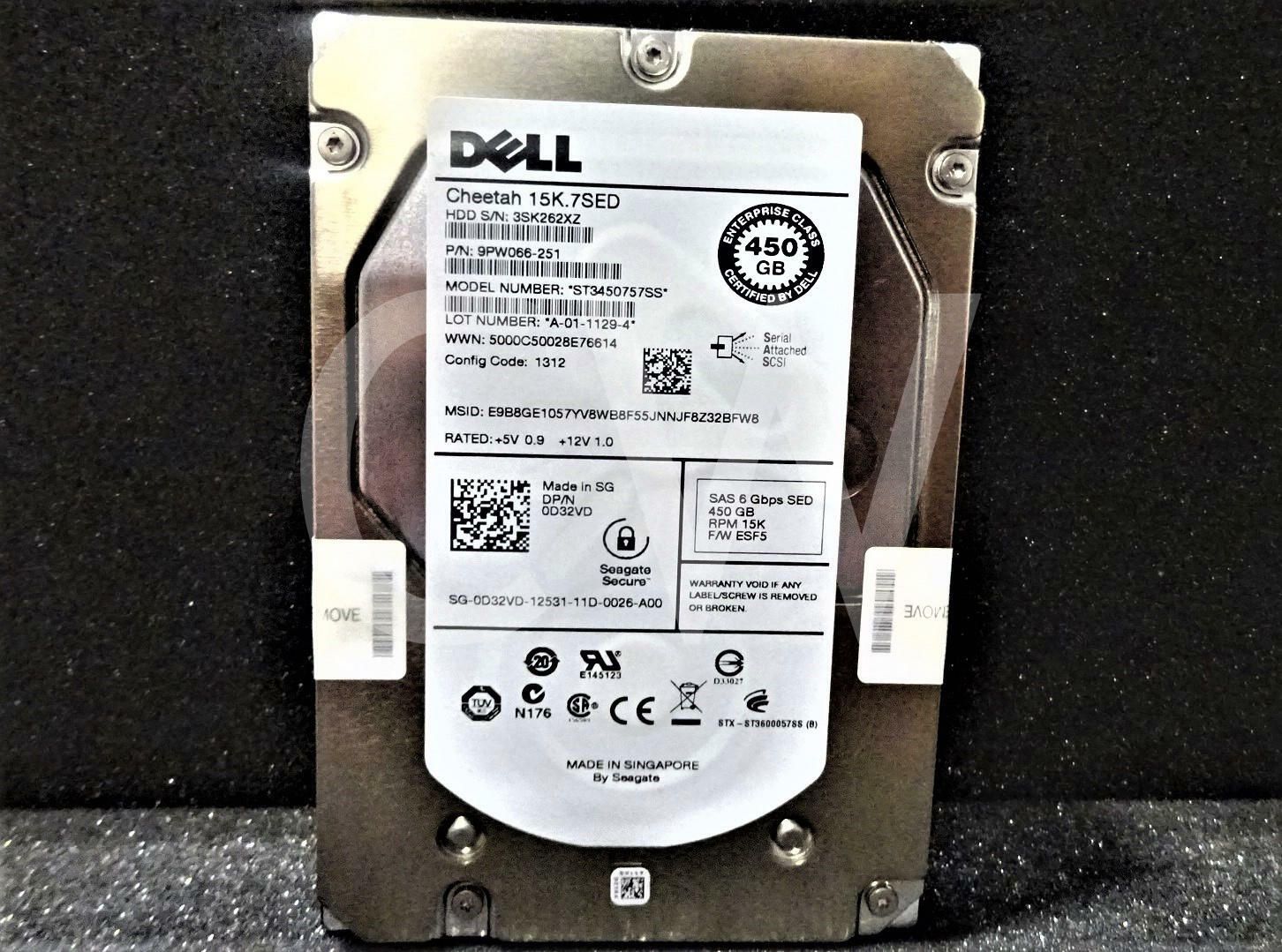 ST3450757SS Seagate 9PW066-251 450GB 15000RPM 6Gbps 3.5 SAS HDD ハードドライブ