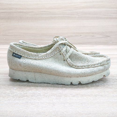 ◇ Clarks クラークス 21621 WALLABEE GTX ゴアテックス ワラビ－シューズ サイズ23.5 ベージュ レディース E 