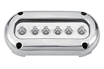 【中古】Pactrade Marine Underwaterライト超明るいLEDステンレススチールサーフェスマウント、ホワイト