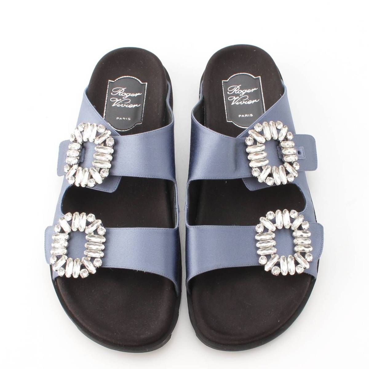 ロジェヴィヴィエ クリスタルバックル サンダル - メルカリ