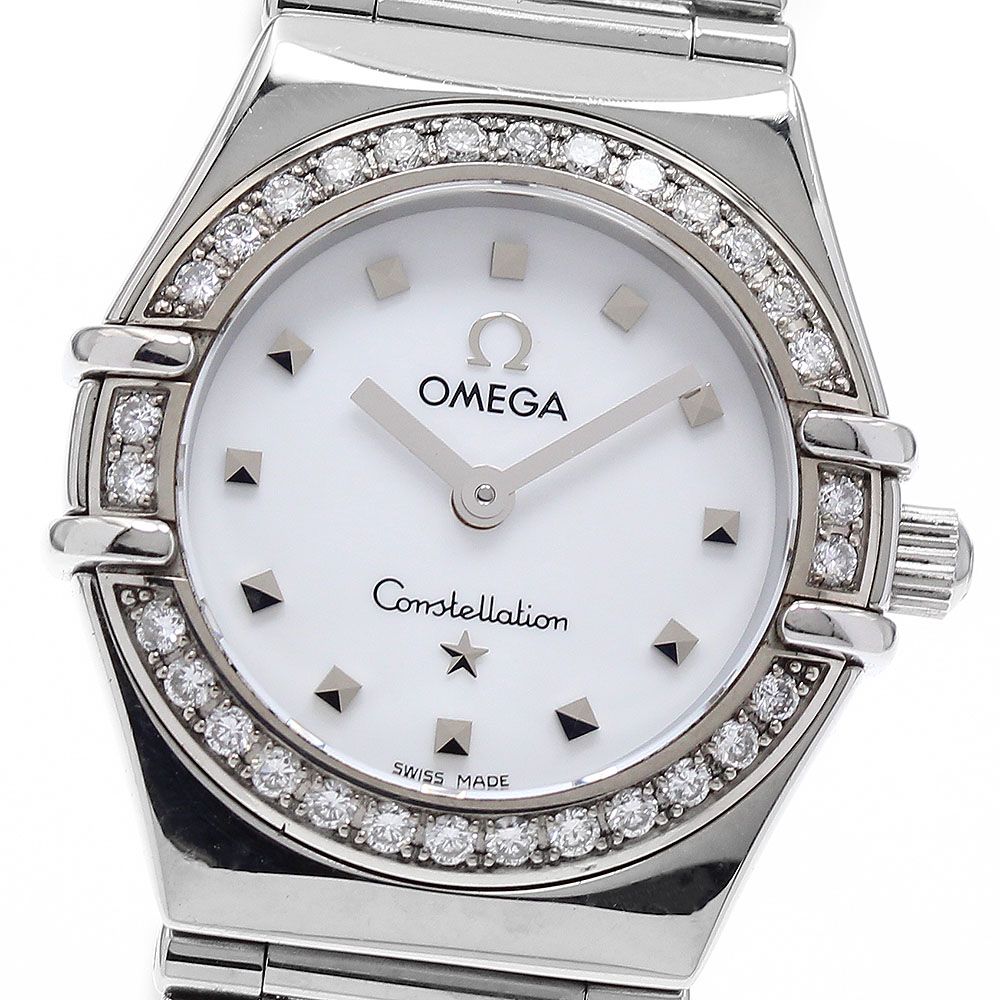 オメガ OMEGA コンステレーション ダイヤベゼル クォーツ レディース_