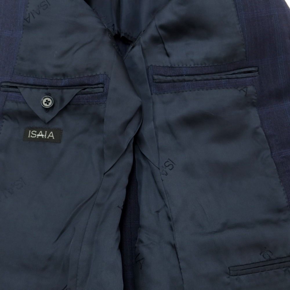 中古】イザイア ISAIA SIRIO.G ウール チェック テーラード