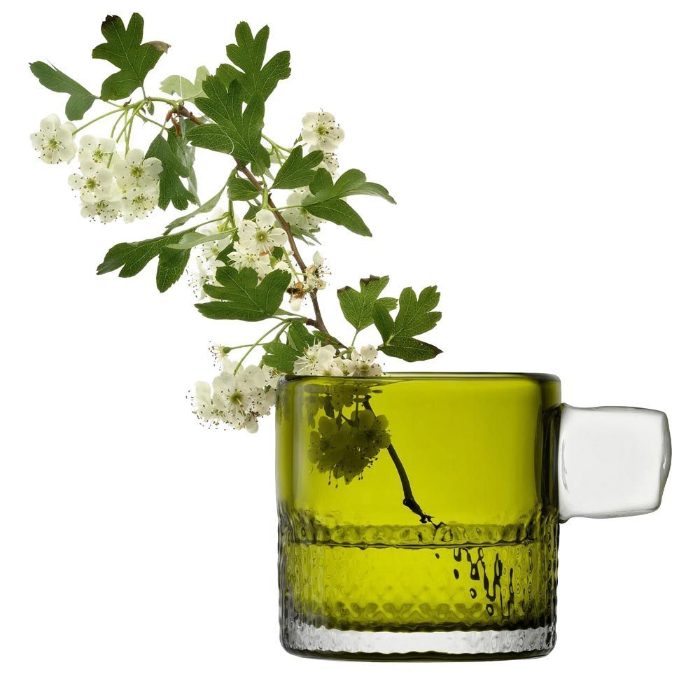 LSA Handle Tealight H er - Vase G1708-09-135 オリーブ H9cm LHN04 エルエスエー フラワーベース キャンドルホルダー 花器 花瓶