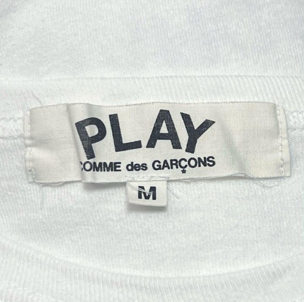 希少 00s 当時物 PLAY COMME des GARÇONS コムデギャルソン 白 短丈T 
