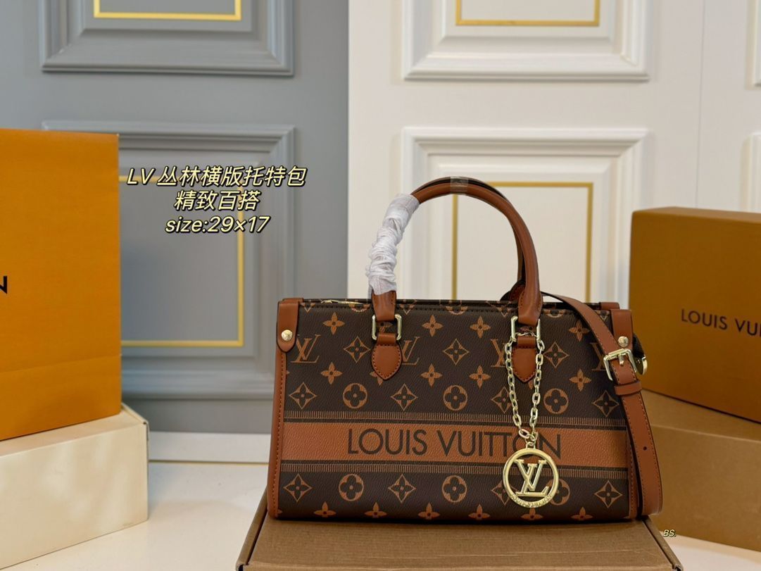 【視線を集めること間違いなし♪】Louis Vuitton ハンドバッグ LVルイヴィトンオンザゴジャングル横版トートバッグ