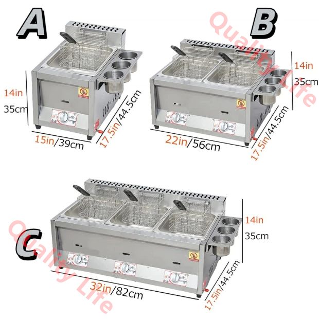8L|16L|24L大容量 フライヤー 業務用ガスディープフライヤー 厨房 揚げ物鍋 ステンレス鋼 揚げバスケット お手入れが簡単 操作簡単 A WWW_NOITHATQUANGTHANH_NET