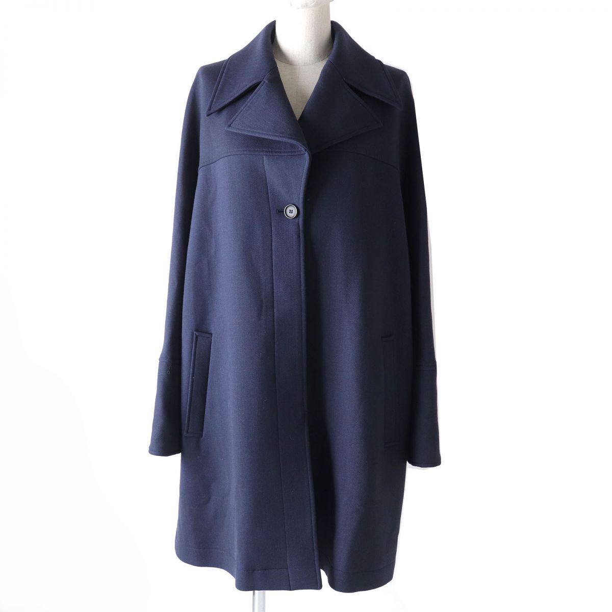 極美品△正規品 JIL SANDER NAVY ジルサンダー ネイビー Aライン