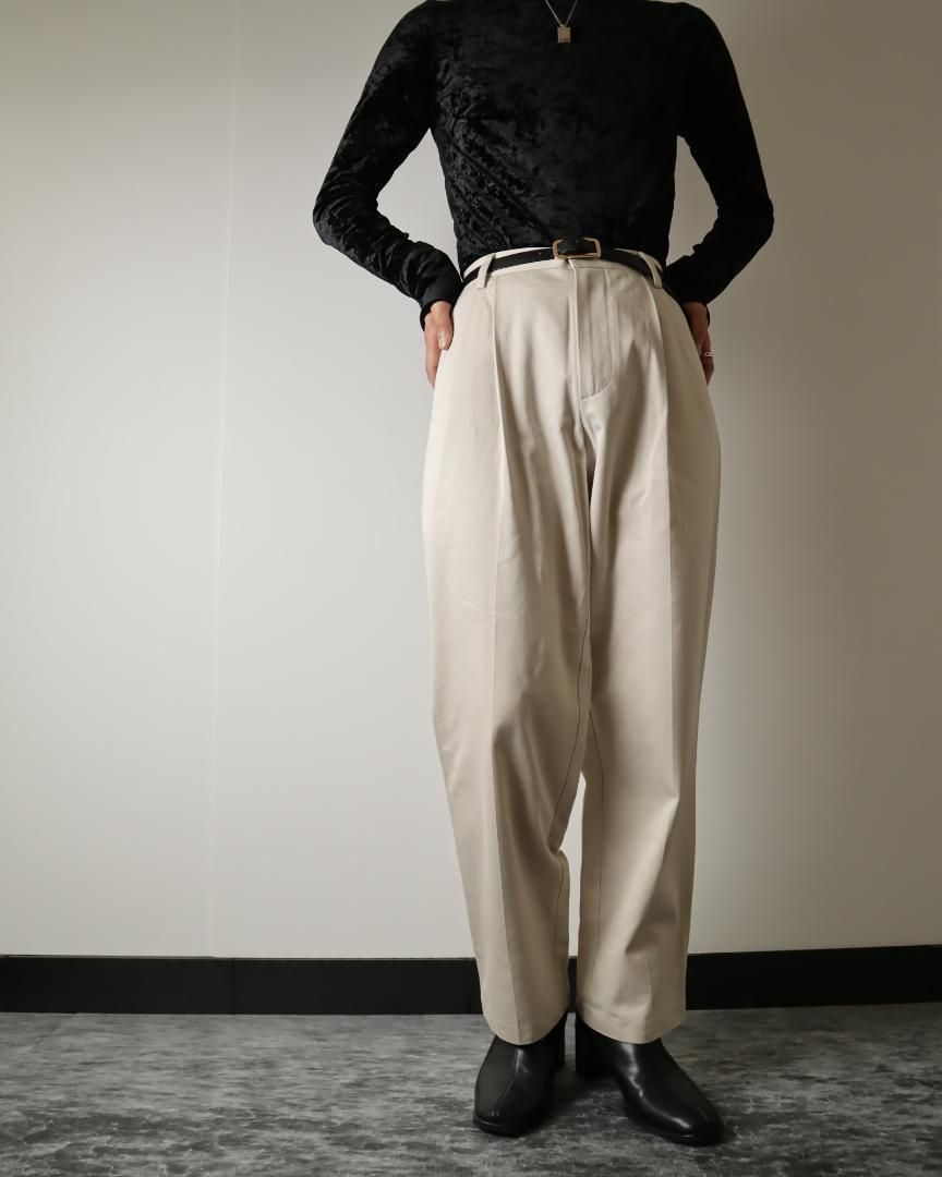 DOCKERS ドッカーズ 2タック ワイド チノパン コットン パンツ 白系 アイボリー W30