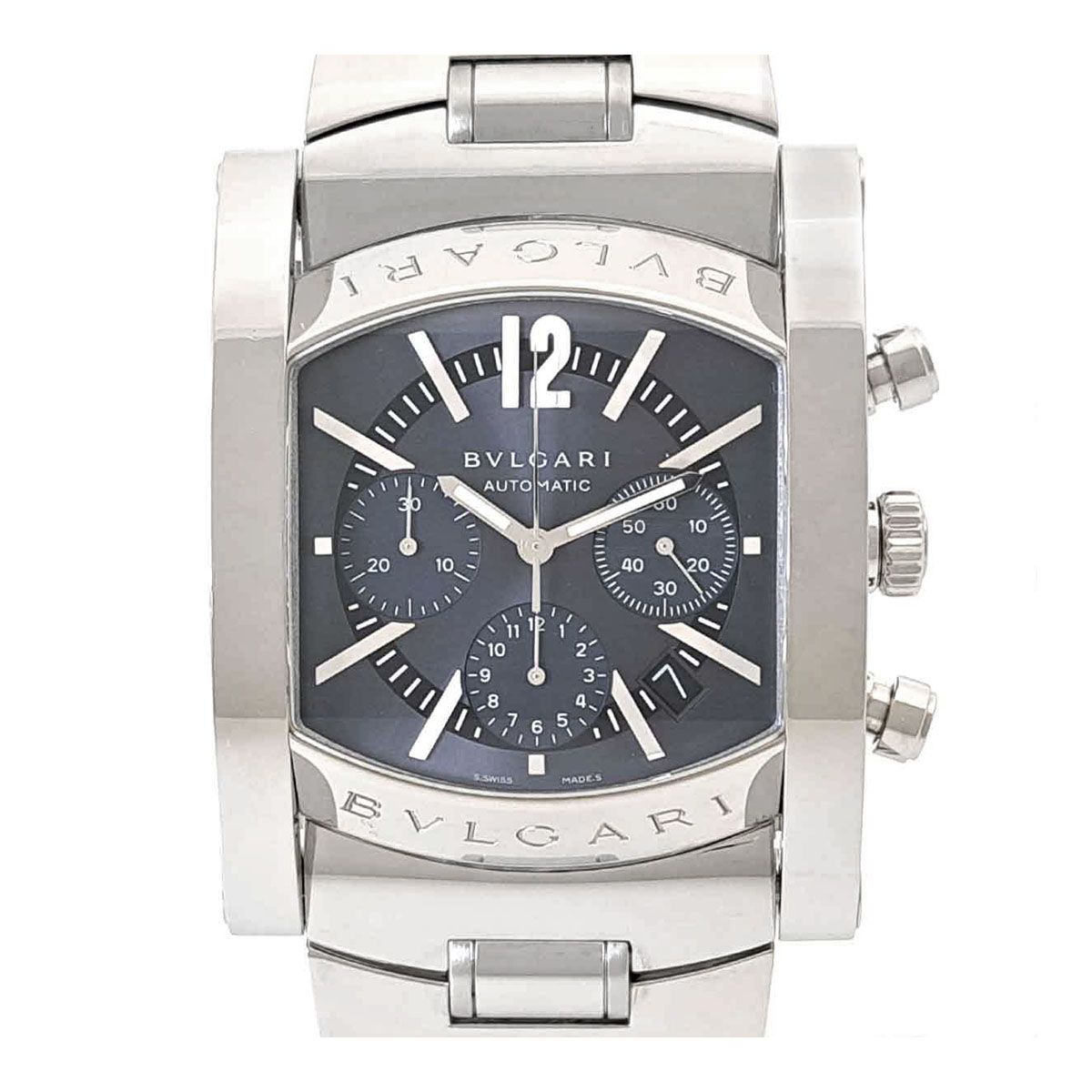 ブルガリ アショーマ クロノグラフ AA48SCH 自動巻き ステンレススティール メンズ BVLGARI 時計