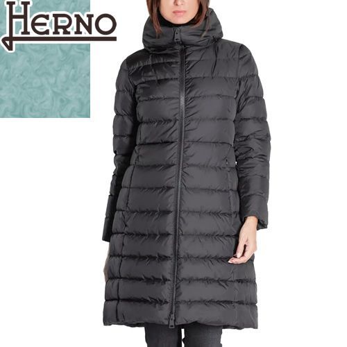 ヘルノ HERNO ダウンコート ダウンジャケット アウター レディース フード付き ロング丈 ナイロン 軽量 防寒 撥水 大きいサイズ ...